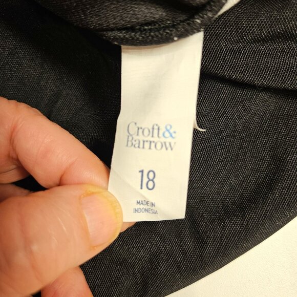 Croft & Barrow One Piece Swimsuit Womens 16 Floral Skirted gather Bright Pool - Picture 14 of 16